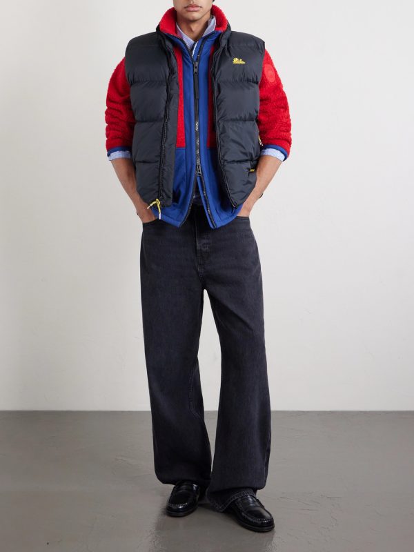 Westport Logo-Appliquéd Wool-Blend Fleece and Cotton-Blend Jacket - OU Westport Logo-Appliquéd Wool-Blend Fleece and Cotton-Blend Jacket - OU