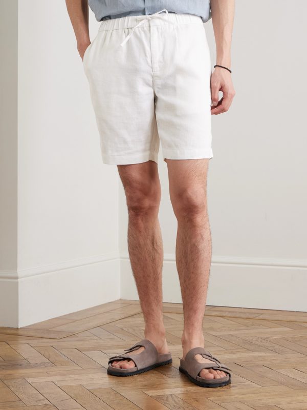 Felipe Straight-Leg Linen and Cotton-Blend Drawstring Shorts - FR Felipe Straight-Leg Linen and Cotton-Blend Drawstring Shorts - FR
