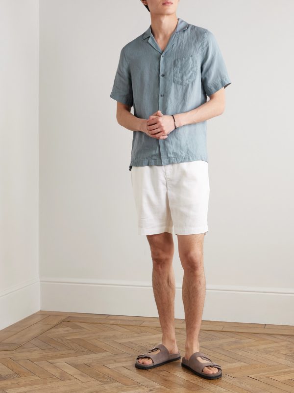 Felipe Straight-Leg Linen and Cotton-Blend Drawstring Shorts - OU Felipe Straight-Leg Linen and Cotton-Blend Drawstring Shorts - OU