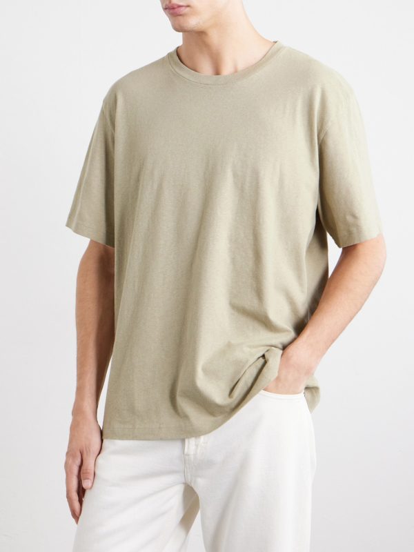 Dinis Linen-Blend T-Shirt - FR Dinis Linen-Blend T-Shirt - FR