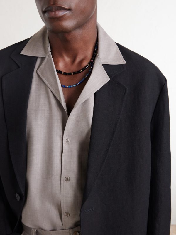 Safra Camp-Collar Wool Shirt - CU Safra Camp-Collar Wool Shirt - CU