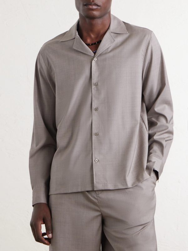 Safra Camp-Collar Wool Shirt - FR Safra Camp-Collar Wool Shirt - FR