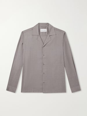 Safra Camp-Collar Wool Shirt Safra Camp-Collar Wool Shirt