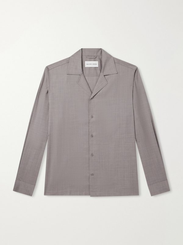 Safra Camp-Collar Wool Shirt Safra Camp-Collar Wool Shirt