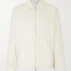Tomas Striped Linen and Cotton-Blend Blouson Jacket Tomas Striped Linen and Cotton-Blend Blouson Jacket