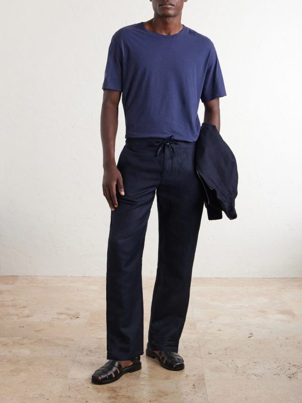 Dinis Linen-Blend T-Shirt - OU Dinis Linen-Blend T-Shirt - OU