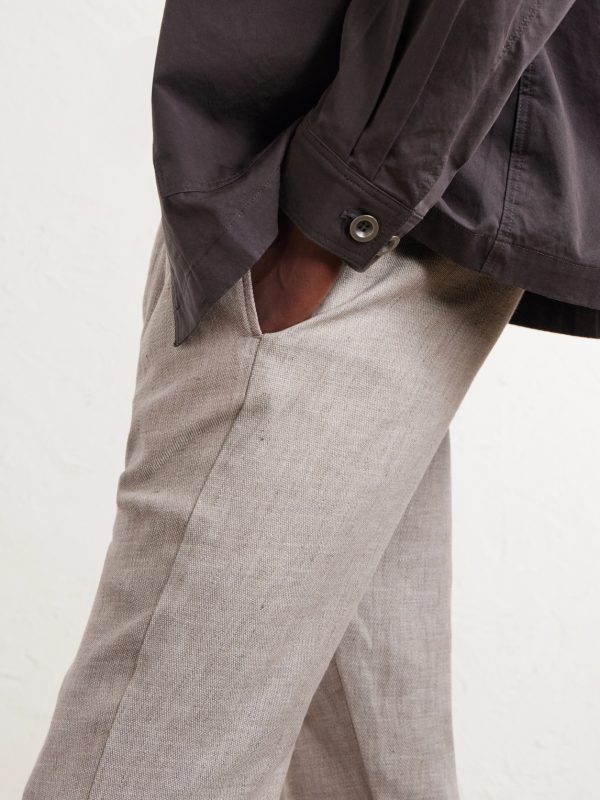 Oscar Straight-Leg Linen and Cotton-Blend Drawstring Trousers - CU Oscar Straight-Leg Linen and Cotton-Blend Drawstring Trousers - CU