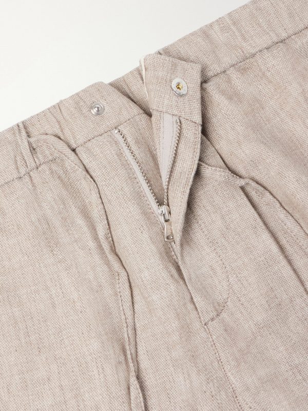 Oscar Straight-Leg Linen and Cotton-Blend Drawstring Trousers - E1 Oscar Straight-Leg Linen and Cotton-Blend Drawstring Trousers - E1