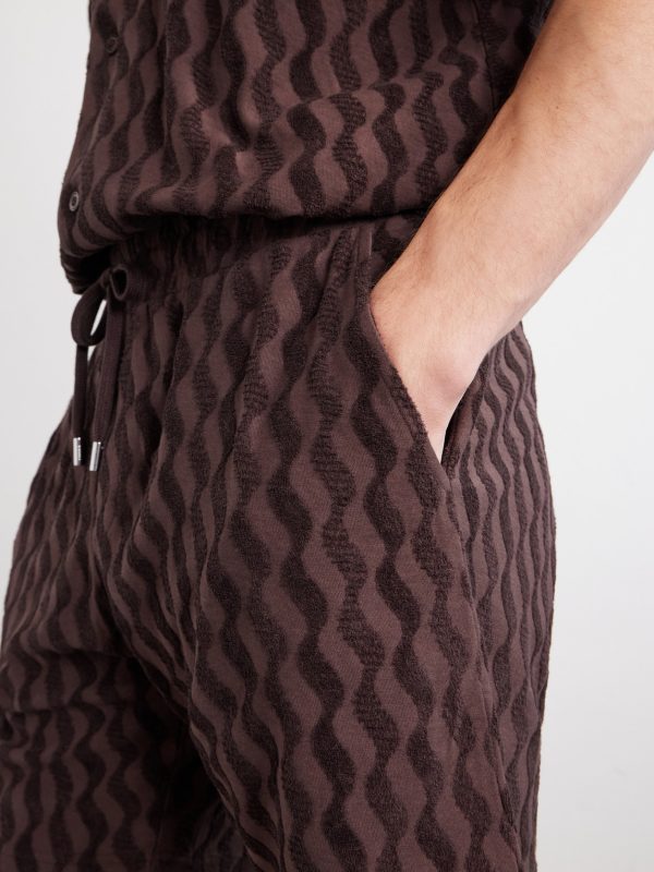 Augusto Cotton and Linen-Blend Jacquard Terry Shorts - CU Augusto Cotton and Linen-Blend Jacquard Terry Shorts - CU
