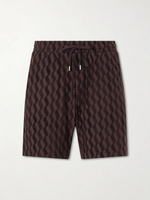 Augusto Cotton and Linen-Blend Jacquard Terry Shorts Augusto Cotton and Linen-Blend Jacquard Terry Shorts