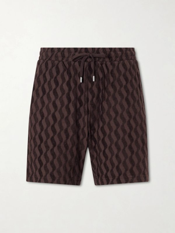 Augusto Cotton and Linen-Blend Jacquard Terry Shorts Augusto Cotton and Linen-Blend Jacquard Terry Shorts