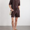 Augusto Cotton and Linen-Blend Jacquard Terry Shorts - OU Augusto Cotton and Linen-Blend Jacquard Terry Shorts - OU