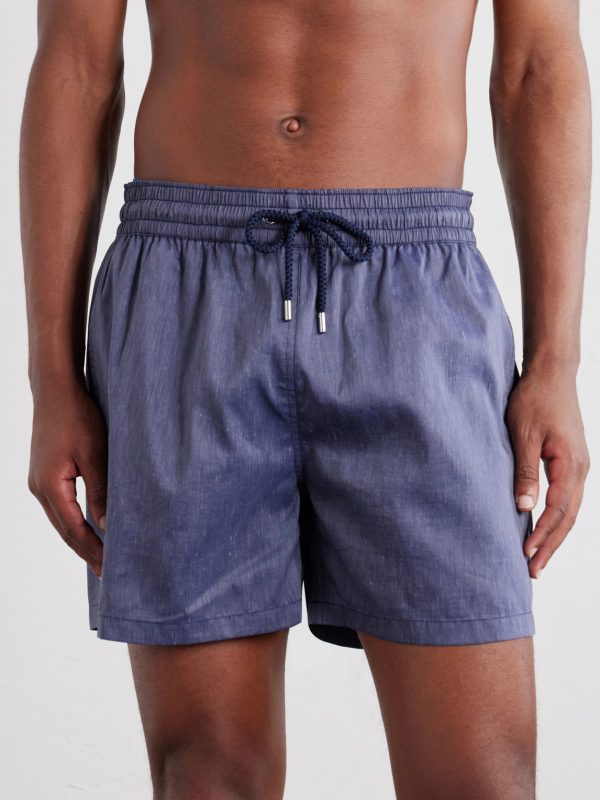 Rio Straight-Leg Linen Blend Swim Short - FR
