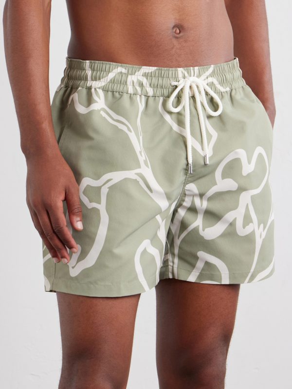Straight-Leg Printed Recycled Swim Shorts - FR