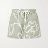Straight-Leg Printed Recycled Swim Shorts