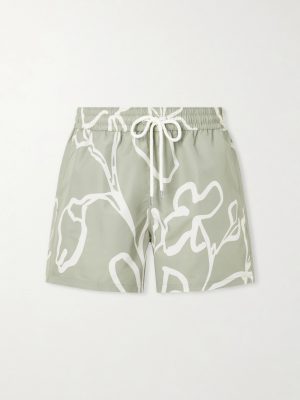 Straight-Leg Printed Recycled Swim Shorts