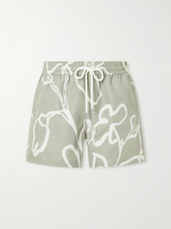 Straight-Leg Printed Recycled Swim Shorts