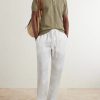 Luan Straight-Leg Linen and Cotton-Blend Drawstring Trousers - OU Luan Straight-Leg Linen and Cotton-Blend Drawstring Trousers - OU