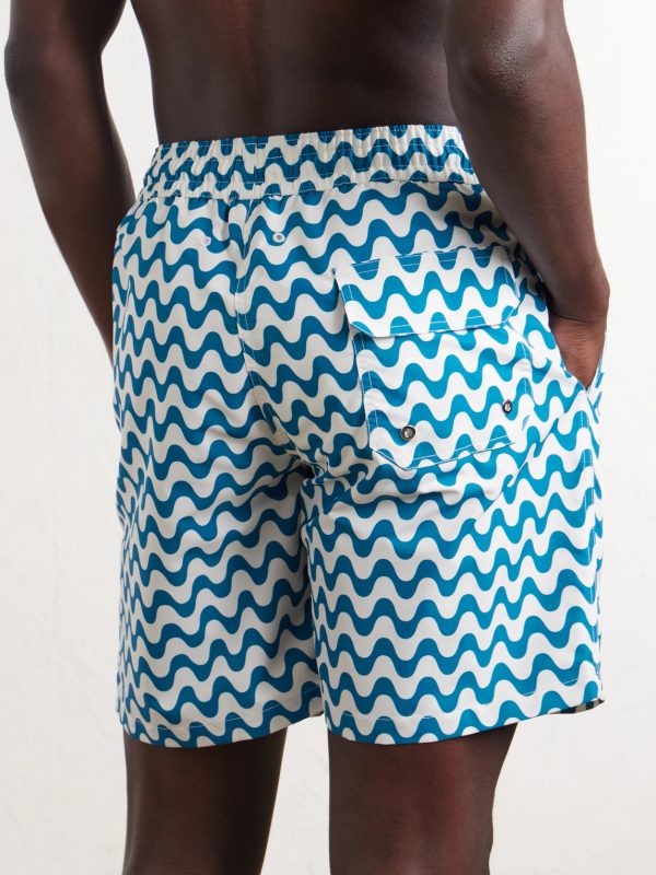 Santos Straight-leg Printed Swim Shorts - BK Santos Straight-leg Printed Swim Shorts - BK