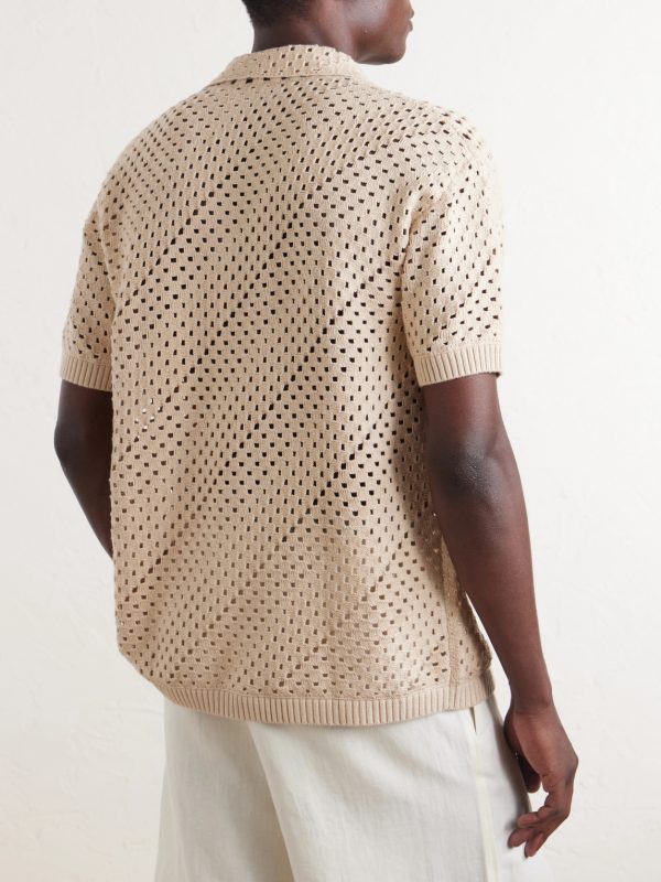 Pinto Crocheted Cotton Shirt - BK Pinto Crocheted Cotton Shirt - BK