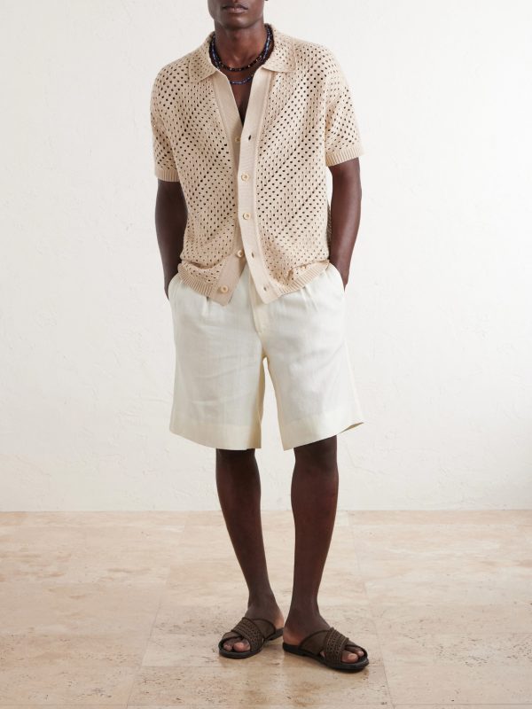 Pinto Crocheted Cotton Shirt - OU Pinto Crocheted Cotton Shirt - OU