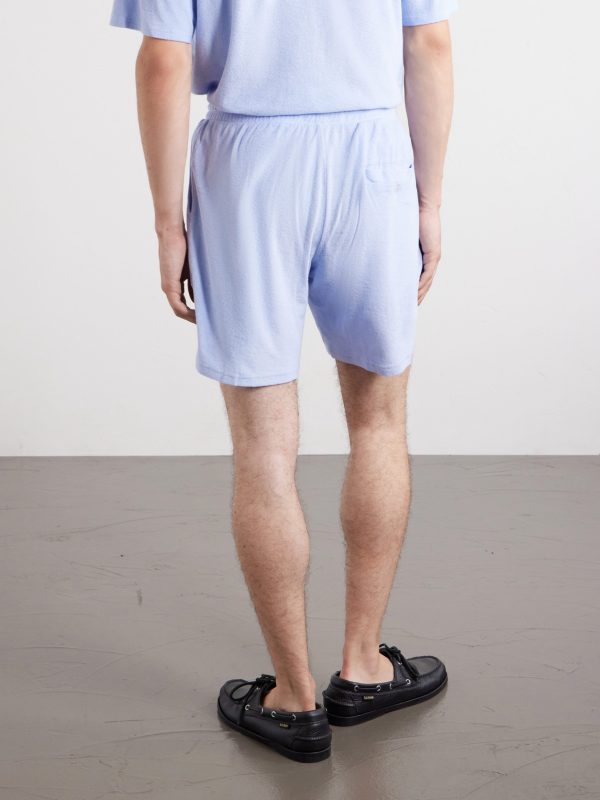Augusto Terry Cotton and Linen Blend Shorts - BK Augusto Terry Cotton and Linen Blend Shorts - BK