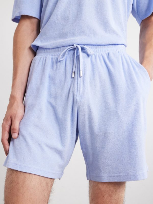 Augusto Terry Cotton and Linen Blend Shorts - CU Augusto Terry Cotton and Linen Blend Shorts - CU