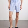 Augusto Terry Cotton and Linen Blend Shorts - FR Augusto Terry Cotton and Linen Blend Shorts - FR
