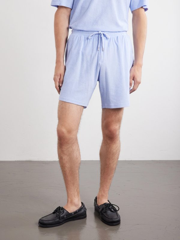 Augusto Terry Cotton and Linen Blend Shorts - FR Augusto Terry Cotton and Linen Blend Shorts - FR
