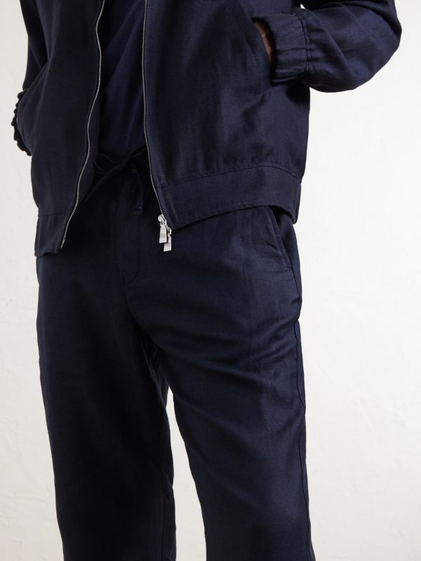Mendes Straight-Leg Linen and Cotton-Blend Twill Drawstring Trousers - CU Mendes Straight-Leg Linen and Cotton-Blend Twill Drawstring Trousers - CU