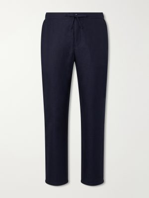 Mendes Straight-Leg Linen and Cotton-Blend Twill Drawstring Trousers