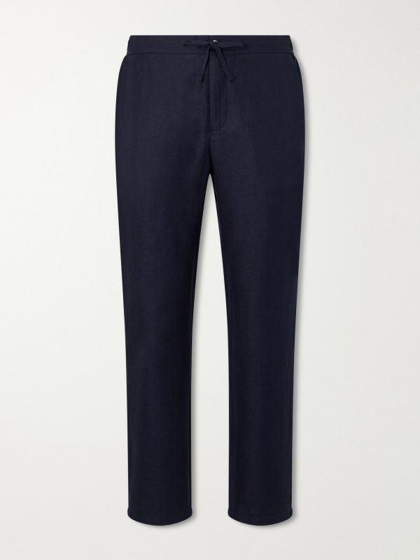 Mendes Straight-Leg Linen and Cotton-Blend Twill Drawstring Trousers Mendes Straight-Leg Linen and Cotton-Blend Twill Drawstring Trousers