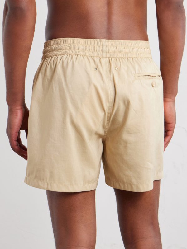 Rio Straight-Leg Linen Blend Swim Short - BK Rio Straight-Leg Linen Blend Swim Short - BK