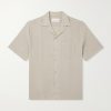 Angelo Camp-Collar Linen Shirt Angelo Camp-Collar Linen Shirt