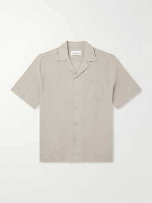Angelo Camp-Collar Linen Shirt Angelo Camp-Collar Linen Shirt