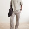Angelo Camp-Collar Linen Shirt - OU Angelo Camp-Collar Linen Shirt - OU