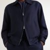 Tomas Cotton and Linen-Blend Blouson Jacket - CU