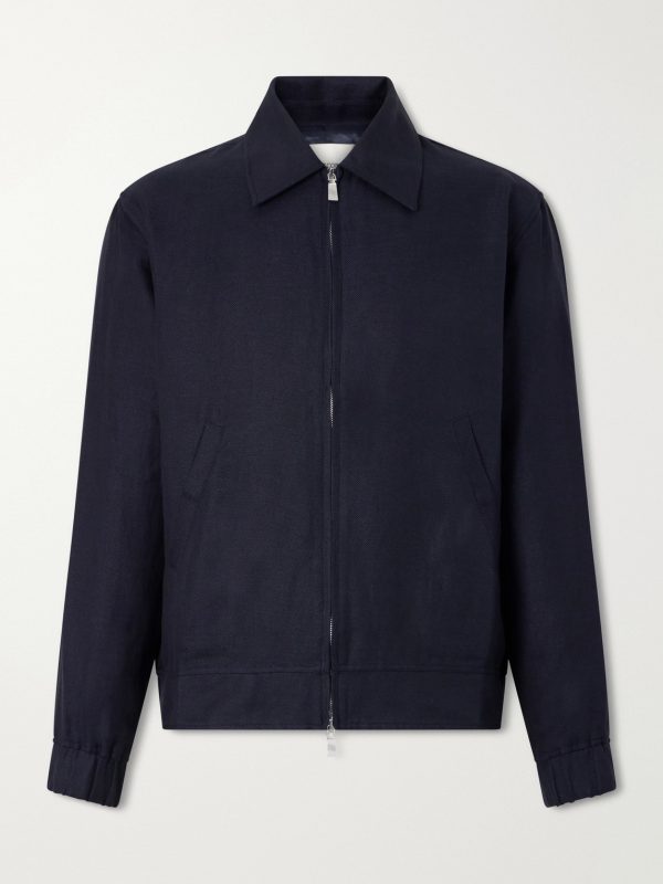 Tomas Cotton and Linen-Blend Blouson Jacket