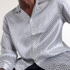Safra Camp-Collar Printed Silk-Satin Shirt - CU