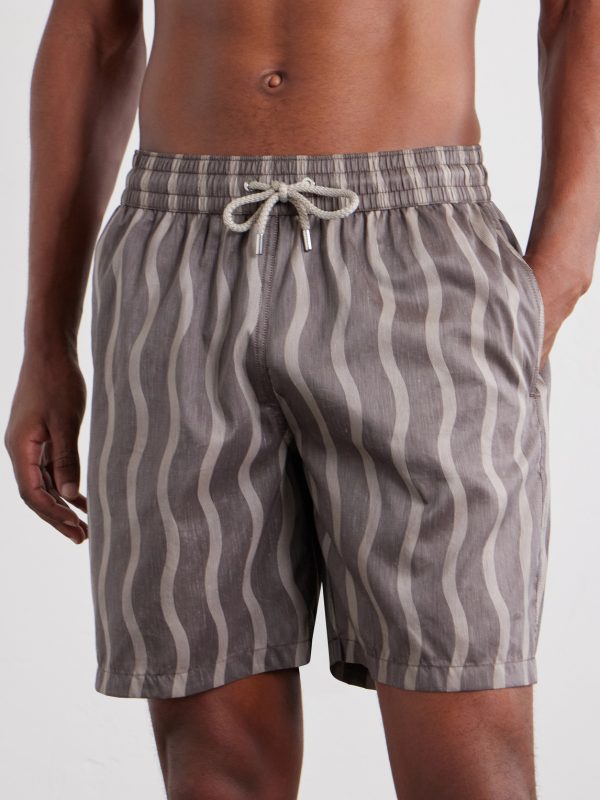 Rio Linen Blend Cabana Wave -Print Swim Short - FR Rio Linen Blend Cabana Wave -Print Swim Short - FR