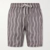 Rio Linen Blend Cabana Wave -Print Swim Short Rio Linen Blend Cabana Wave -Print Swim Short