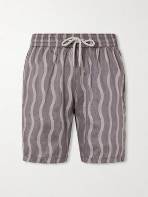 Rio Linen Blend Cabana Wave -Print Swim Short Rio Linen Blend Cabana Wave -Print Swim Short