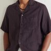 Angelo Camp-Collar Linen Shirt - CU Angelo Camp-Collar Linen Shirt - CU