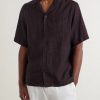 Angelo Camp-Collar Linen Shirt - FR Angelo Camp-Collar Linen Shirt - FR