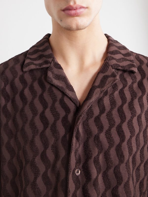 Roberto Terry Cotton and Linen-Blend Jacquard Shirt - CU Roberto Terry Cotton and Linen-Blend Jacquard Shirt - CU