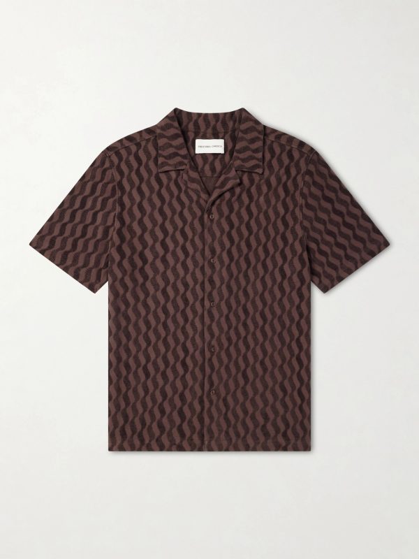 Roberto Terry Cotton and Linen-Blend Jacquard Shirt Roberto Terry Cotton and Linen-Blend Jacquard Shirt