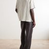 Roberto Camp-Collar Striped Linen Shirt - BK Roberto Camp-Collar Striped Linen Shirt - BK