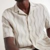 Roberto Camp-Collar Striped Linen Shirt - CU Roberto Camp-Collar Striped Linen Shirt - CU