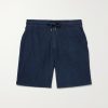 Augusto Straight-Leg Cotton, Lyocell and Linen-Blend Terry Drawstring Shorts
