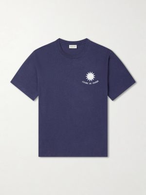 Dinis Clube de Praia Printed Cotton and Linen-Blend Jersey T-Shirt Dinis Clube de Praia Printed Cotton and Linen-Blend Jersey T-Shirt